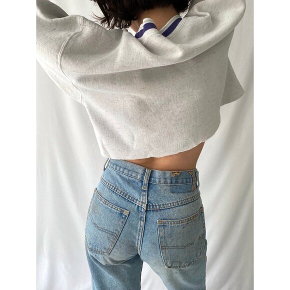 90s vintage grey kelleys island retro graphic one size cropped pullover sweater - Picture 5 of 10